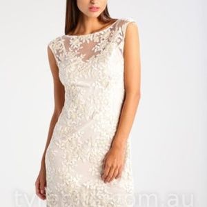 Embroidered Mesh Sheath Dress by Ralph Lauren